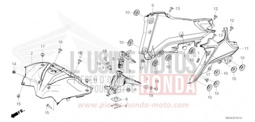 CACHE CENTRAL/COUVERCLE NC750XDP de 2023